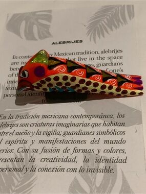 Incredible new hand made and painted  Alebrijes spiritual Latin wooden figure.